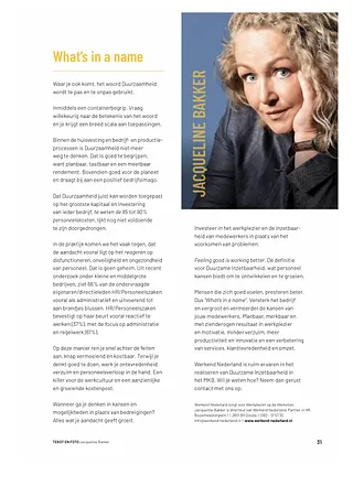 Duurzame Inzetbaarheid 'Feeling good is Working Better'